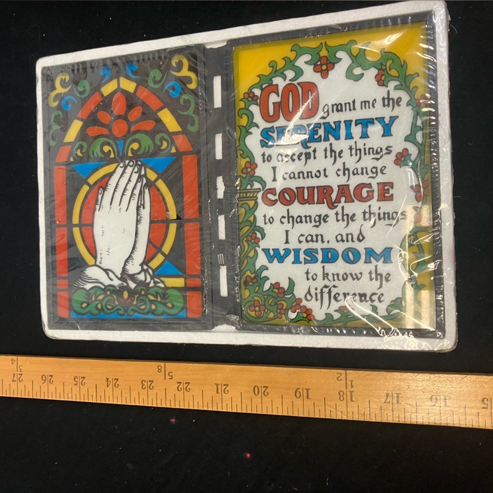 Prayer Hands Wall Plaque with Serenity Prayer - Multicolor